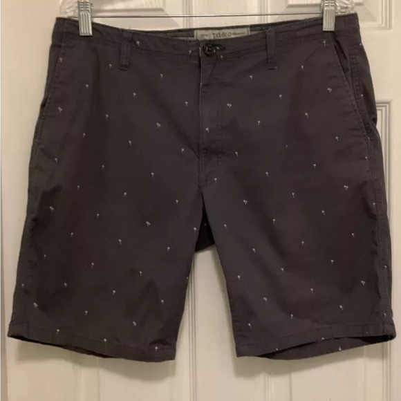 Pd&C Men’s Gray Palm Tree Shorts Size 34 - Picture 2 of 10